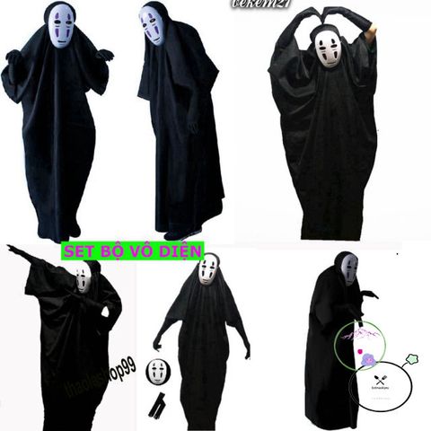 Bộ Đồ Hóa Trang Ma Vô Diện Kaonashi - Trang Phục Cosplay Huyền Bí từ Hayao Miyazaki cho Trẻ Em và Người Lớn - Giá Tốt Nhất!