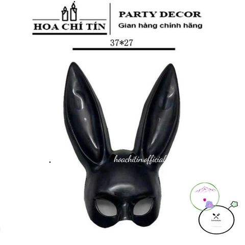 Mặt nạ Halloween Thỏ Bunny Tai Dài Đen Trắng - Phụ Kiện Hóa Trang Sexy Độc Đáo Cho Tiệc Hội Hóa Trang