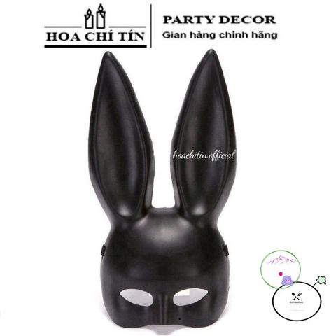 Mặt nạ Halloween Thỏ Bunny Tai Dài Đen Trắng - Phụ Kiện Hóa Trang Sexy Độc Đáo Cho Tiệc Hội Hóa Trang