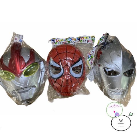 Bộ hóa trang siêu anh hùng Spiderman & Iron Man với mặt nạ cho trẻ em - Đồ chơi an toàn cho bé trong lễ hội Halloween và Trung Thu