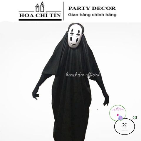 Bộ Trang Phục Halloween Vô Diện Đen - Áo Choàng, Mặt Nạ & Găng Tay Cho Bữa Tiệc Hóa Trang, Cosplay Thú Vị