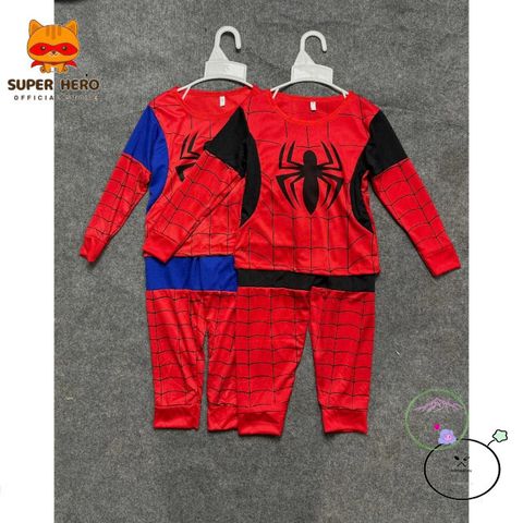 Bộ trang phục siêu anh hùng Nhện cho bé trai - Combo áo quần và mặt nạ, chất liệu thun co giãn, sizes 10kg-33kg, từ 1-8 tuổi