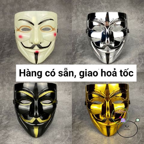 MẶT NẠ HACKER Anonymous - Phụ Kiện Hóa Trang Độc Đáo Cho Halloween, Bữa Tiệc, Sự Kiện Thú Vị