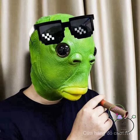 Mũ Quái Vật Biển Xanh - Mặt Nạ Vui Nhộn Dành Cho Bữa Tiệc Trickster, Dành Cho Trẻ Em và Thanh Thiếu Niên, Chất Liệu Cao Su An Toàn