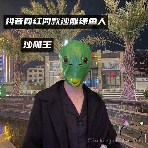 Mũ Quái Vật Biển Xanh - Mặt Nạ Vui Nhộn Dành Cho Bữa Tiệc Trickster, Dành Cho Trẻ Em và Thanh Thiếu Niên, Chất Liệu Cao Su An Toàn