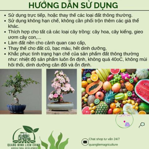 Giá thể Tribat 1KG - Đất Trồng Sạch, Dinh Dưỡng Cao, Không Mầm Bệnh, Thích Hợp Cho Rau Hoa Cảnh, Giữ Ẩm Tốt