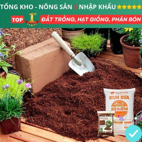 Xơ Dừa Xử Lý 1kg - Giải Pháp Dinh Dưỡng Tối Ưu cho Rau, Hoa, Cây Dâu Tây và Thủy Canh, Giữ Ẩm và Tạo Độ Tơi Xốp cho Đất