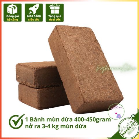 Bánh Mùn Dừa Trồng Cây - Chất Trồng Siêu Tiện Lợi Giúp Giữ Ẩm, Tơi Xốp 3-4kg - Hỗ Trợ Trồng Rau, Hoa, Cây Cảnh