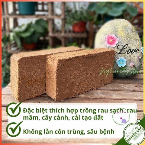 Bánh Mùn Dừa Trồng Cây - Chất Trồng Siêu Tiện Lợi Giúp Giữ Ẩm, Tơi Xốp 3-4kg - Hỗ Trợ Trồng Rau, Hoa, Cây Cảnh