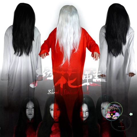 Tóc Giả Dài 70cm Màu Trắng - Phụ Kiện Hóa Trang Halloween & TikTok, Thời Trang Kỳ Bí Cho Dịp Lễ Hội