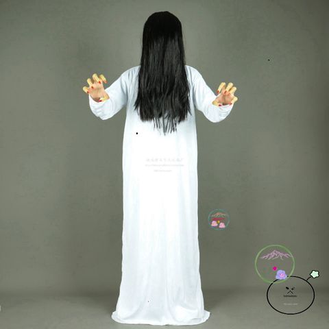 Tóc Giả Dài 70cm Màu Trắng - Phụ Kiện Hóa Trang Halloween & TikTok, Thời Trang Kỳ Bí Cho Dịp Lễ Hội