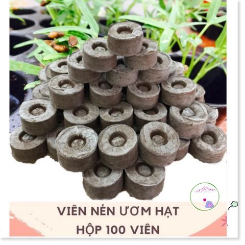 100 Viên Nén Xơ Dừa ươm Hạt - Giúp Nảy Mầm và Phát Triển Cây Trồng Tự Nhiên, Thân Thiện Môi Trường, Dễ Sử Dụng