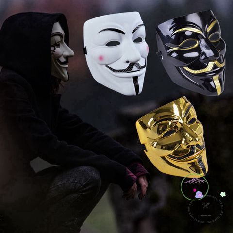 Mặt Nạ Hacker Anonymous Lộng Lẫy (Vàng, Bạc, Đen, Trắng) - Phụ Kiện Cosplay & Halloween Độc Đáo, Đồ Chơi Thú Vị