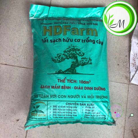 Đất dinh dưỡng tơi xốp 10dm3 cho cây trồng - Phù hợp cho dâu tây, hoa kiểng, ươm mầm cây con khỏe mạnh