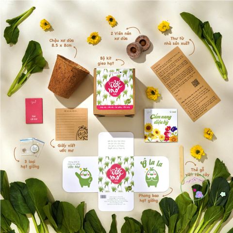 Bộ Dụng Cụ Trồng Cây Ô-Seed - Gieo Hạt Cải Mơ và Tạo Nên Những Điều Kỳ Diệu Cho Mọi Giấc Mơ