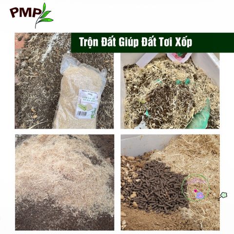 Vỏ Lạc Nghiền Hữu Cơ BIO PMP - Giá Thể Trồng Cây, Giúp Giữ Ẩm, Tăng Mùn và Phát Triển Hệ Vi Sinh Tốt Nhất 1kg