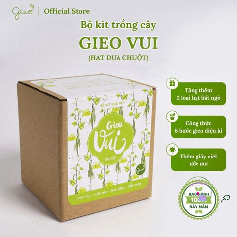 Bộ Trồng Cây Ô-Seed - Hạt Giống Dưa Chuột Vui Vẻ Kèm Hướng Dẫn Gieo Hạt và Quà Tặng Bất Ngờ - Khám Phá Điều Kỳ Diệu