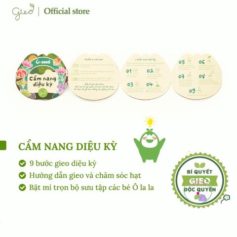 Bộ trồng cây Ô-Seed - Gieo Mầm Thiên Thần - Khám Phá 3 loại hạt giống bí ẩn cho trẻ em - Trải nghiệm gieo hạt thú vị và sáng tạo