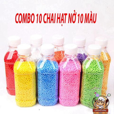 Bộ 10 Chai Hạt Nở Sắc Màu Rực Rỡ - Hạt Tinh Thể Trang Trí Cảnh Quan, Thú Vị Cho Ngày Cưới Và Hoạt Động Nghệ Thuật