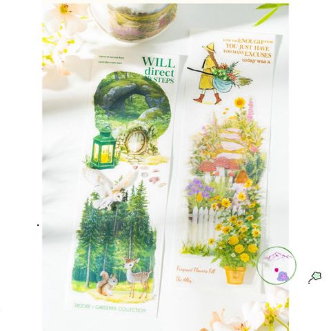 Bộ 20 Nhãn Dán Trong Suốt Vintage Phong Cách Đồng Quê Châu Âu - Trang Trí Bullet Journal và Scrapbook