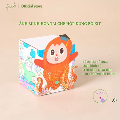 Bộ trồng cây Ô-Seed - Gieo hạt giống bất ngờ với 4 phụ kiện, kèm cẩm nang hướng dẫn và chậu xơ dừa, thú vị cho trẻ em và người thích làm vườn.