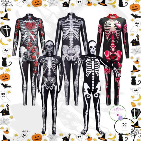 Set Trang Phục Thần Chết Halloween Cho Người Lớn và Trẻ Em - Cosplay Đầu Lâu Huyền Bí - Thời Trang Ma Quái 2023
