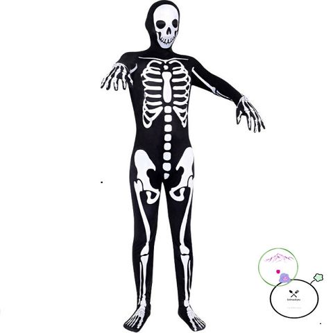 Set Trang Phục Thần Chết Halloween Cho Người Lớn và Trẻ Em - Cosplay Đầu Lâu Huyền Bí - Thời Trang Ma Quái 2023
