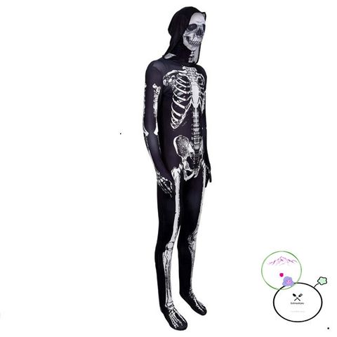 Set Trang Phục Thần Chết Halloween Cho Người Lớn và Trẻ Em - Cosplay Đầu Lâu Huyền Bí - Thời Trang Ma Quái 2023