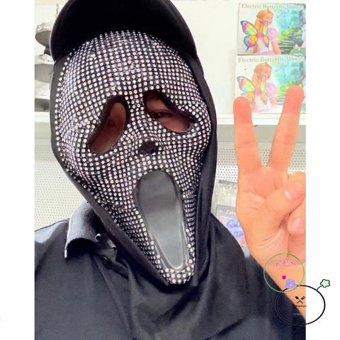 Bộ đồ hóa trang Scream Halloween - Áo choàng đen và mũ trùm đầu, Huyền bí, Phong cách Cosplay cho Tiệc Halloween