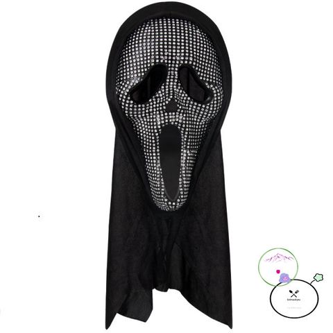 Bộ đồ hóa trang Scream Halloween - Áo choàng đen và mũ trùm đầu, Huyền bí, Phong cách Cosplay cho Tiệc Halloween