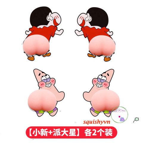 Miếng Dán Silicon Mông Đào Dễ Thương - Sticker Chống Va Đập Cho Điện Thoại & Cửa Ô Tô - Phụ Kiện Siêu Hot