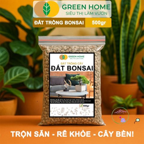 Đất Trồng Bonsai GreenHome 500Gr - Hỗn Hợp Giữ Ẩm Tối Ưu, Thoáng Khí Tự Nhiên, Dinh Dưỡng Đầy Đủ Cho Cây Cảnh
