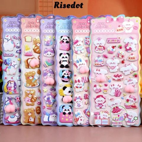Nhãn Dán Xốp Vui Nhộn RISEDOT - Nhãn Dán Mông Đáng Yêu Hoạt Hình 3D Giảm Căng Thẳng Trang Trí Điện Thoại, Đồ Chơi Trẻ Em