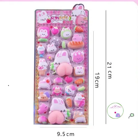 Nhãn Dán Xốp Vui Nhộn RISEDOT - Nhãn Dán Mông Đáng Yêu Hoạt Hình 3D Giảm Căng Thẳng Trang Trí Điện Thoại, Đồ Chơi Trẻ Em