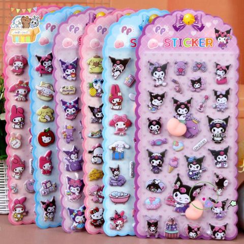Miếng Dán 3D Hello Kitty Dễ Thương - Quà Tặng Trang Trí DIY cho Laptop và Sổ Lưu Niệm - Giảm Căng Thẳng, Chất Liệu Cao Cấp