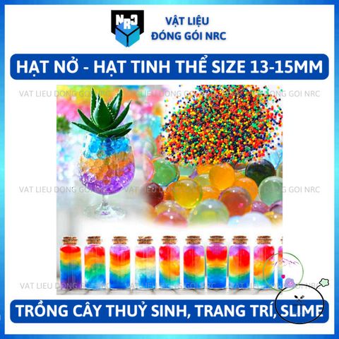 Hạt Nở Tinh Thể 50G - Trang Trí Cây Thủy Sinh và Slime, Kích Thước 13-15mm, Nhiều Màu Sắc Rực Rỡ, An Toàn và Dễ Dùng
