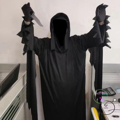 Bộ Trang Phục Thần Chết Halloween - Đầy Đủ Mũ, Áo, Thắt Lưng, Găng Tay - Trang Phục Cosplay Đáng Sợ cho Người Lớn và Trẻ Em