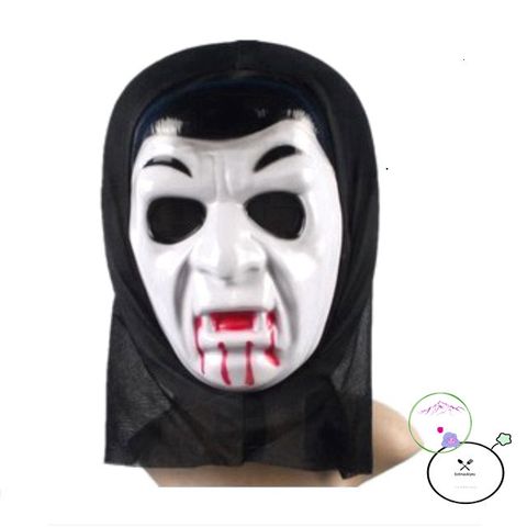 Áo choàng ma cà rồng đỏ đen kèm mặt nạ - Bộ cosplay Halloween thần chết Scream cho tín đồ phim kinh dị