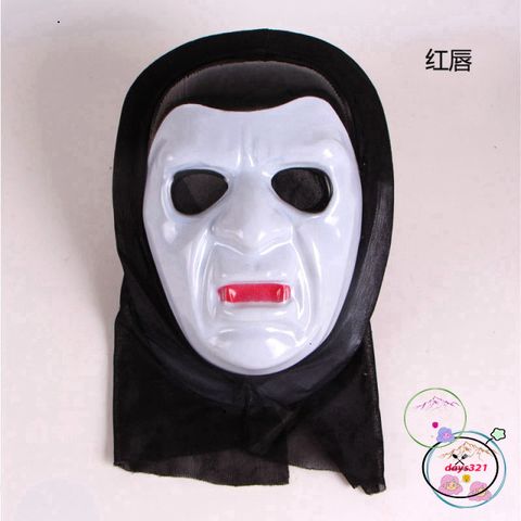 Áo choàng ma cà rồng đỏ đen kèm mặt nạ - Bộ cosplay Halloween thần chết Scream cho tín đồ phim kinh dị