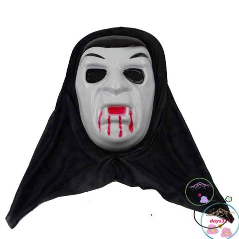 Áo choàng ma cà rồng đỏ đen kèm mặt nạ - Bộ cosplay Halloween thần chết Scream cho tín đồ phim kinh dị