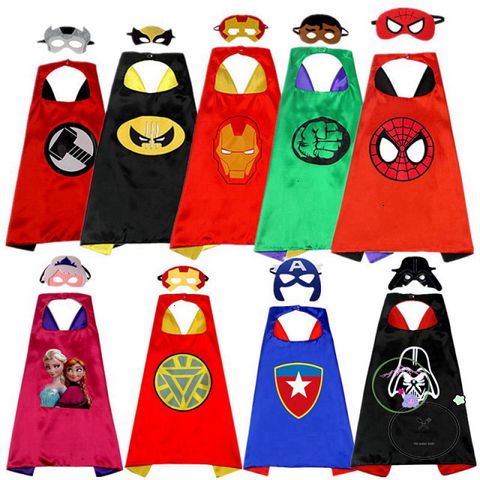 Bộ Áo Choàng Siêu Anh Hùng Người Nhện & Nàng Elsa Kèm Mặt Nạ - Trang Phục Cosplay Halloween Trung Thu Cho Trẻ Em