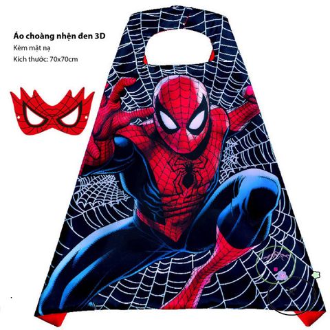 Bộ Áo Choàng Siêu Anh Hùng Người Nhện & Nàng Elsa Kèm Mặt Nạ - Trang Phục Cosplay Halloween Trung Thu Cho Trẻ Em