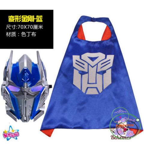 Bộ đồ hóa trang Ironman cho trẻ em - Áo choàng siêu anh hùng kèm mặt nạ, chất liệu cotton an toàn, phù hợp cho bé 2-8 tuổi
