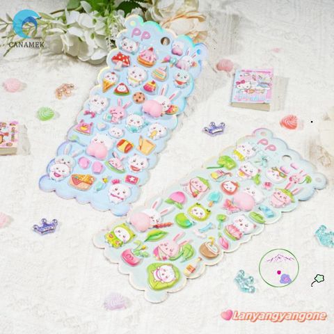 Miếng Dán Hoạt Hình 3D CANAMEK - Trang Trí Điện Thoại & Văn Phòng Đáng Yêu, Giảm Căng Thẳng, Chất Liệu Cao Cấp