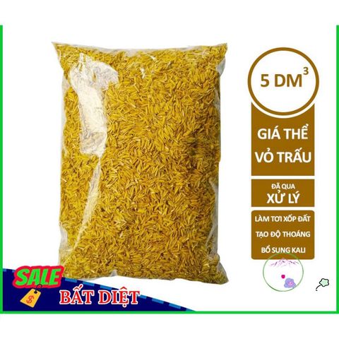 Giá Thể Vỏ Trấu Tự Nhiên - Giải Pháp Hoàn Hảo Để Trộn Đất Trồng Hoa Hồng và Rau Sạch, Giữ Ẩm và Cung Cấp Khoáng Chất Hữu Ích
