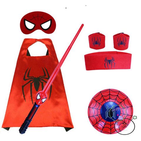 Bộ Trang Phục Siêu Nhân Nhện Cho Bé - Áo Choàng, Găng Tay & Mặt Nạ Cosplay Halloween, Đồ Chơi Hóa Trang 3D