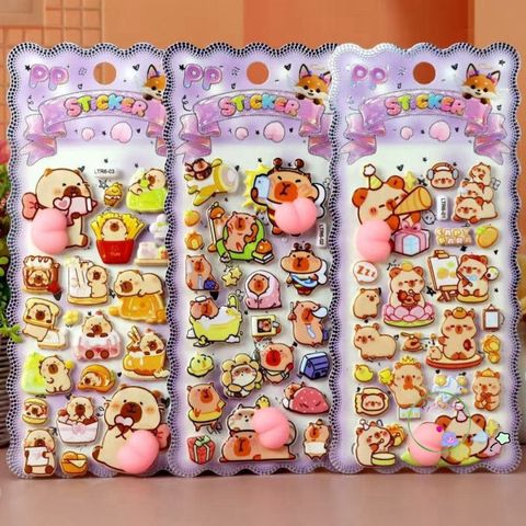Miếng Dán Pha Lê Lập Thể Sanrio - Hình Dán Hoạt Hình Dễ Thương Cho Trang Trí DIY và Đồ Chơi Trẻ Em 10.5x23.5cm