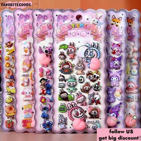 Miếng Dán Lập Thể Sanrio Pha Lê Dễ Thương - Giúp Giảm Căng Thẳng & Tự Làm Thủ Công Nghệ Thuật Chất Lượng Cao 10.5x23.5cm