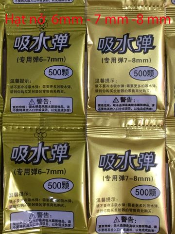 Bộ Hạt Nở Đa Dạng Kích Thước 6mm - 8mm (500 Viên) - Đồ Chơi Trang Trí Sáng Tạo An Toàn Cho Gia Đình