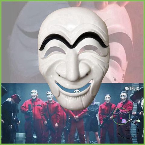 Mặt Nạ Cosplay Money Heist Salvador Dali - Phụ Kiện Halloween và Tiệc Hóa Trang Độc Đáo, Thoáng Khí và Thực Tế